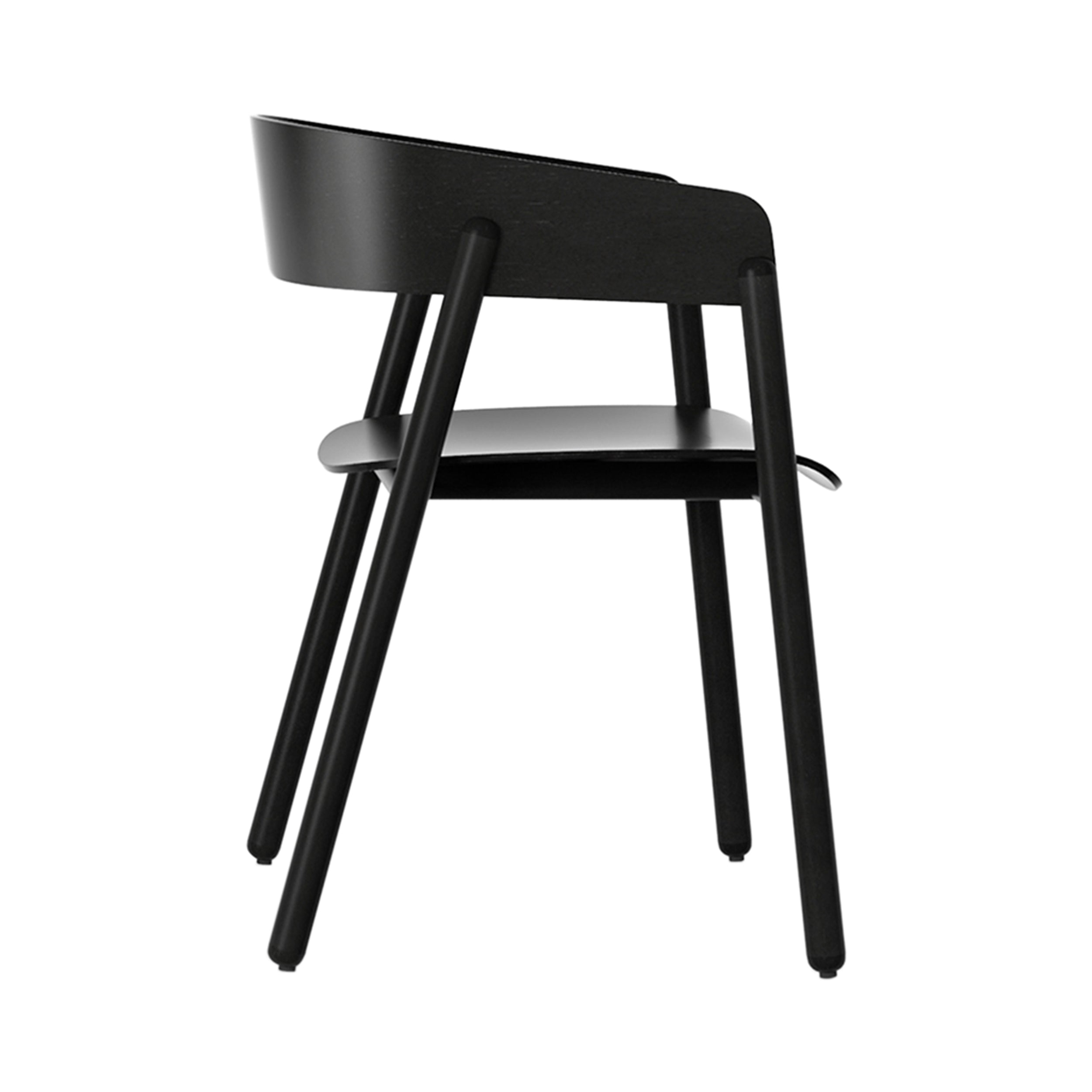 Mava Armchair: Ebony Stained Oak + Ebony Stained Oak