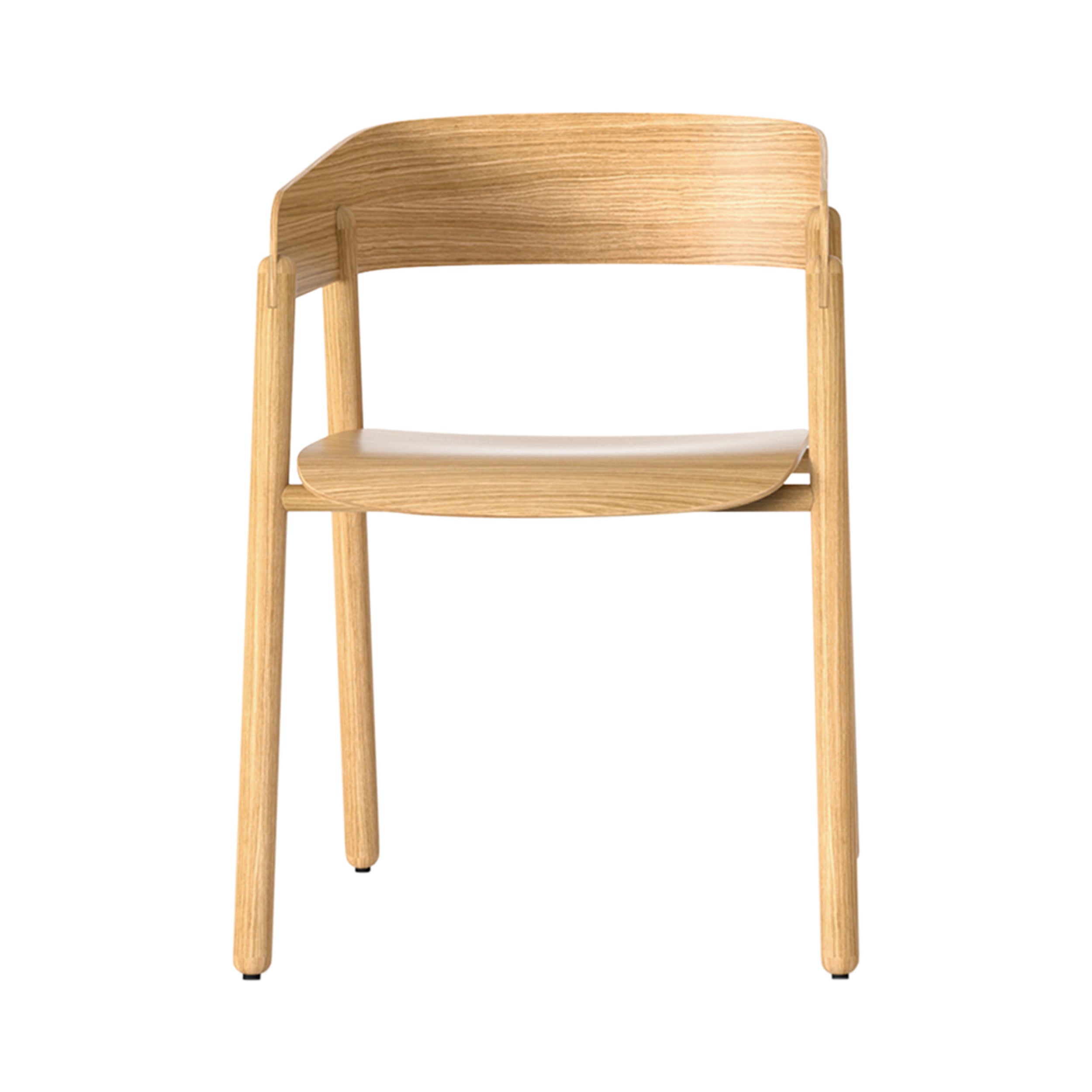 Mava Armchair: Super-Matt Oak