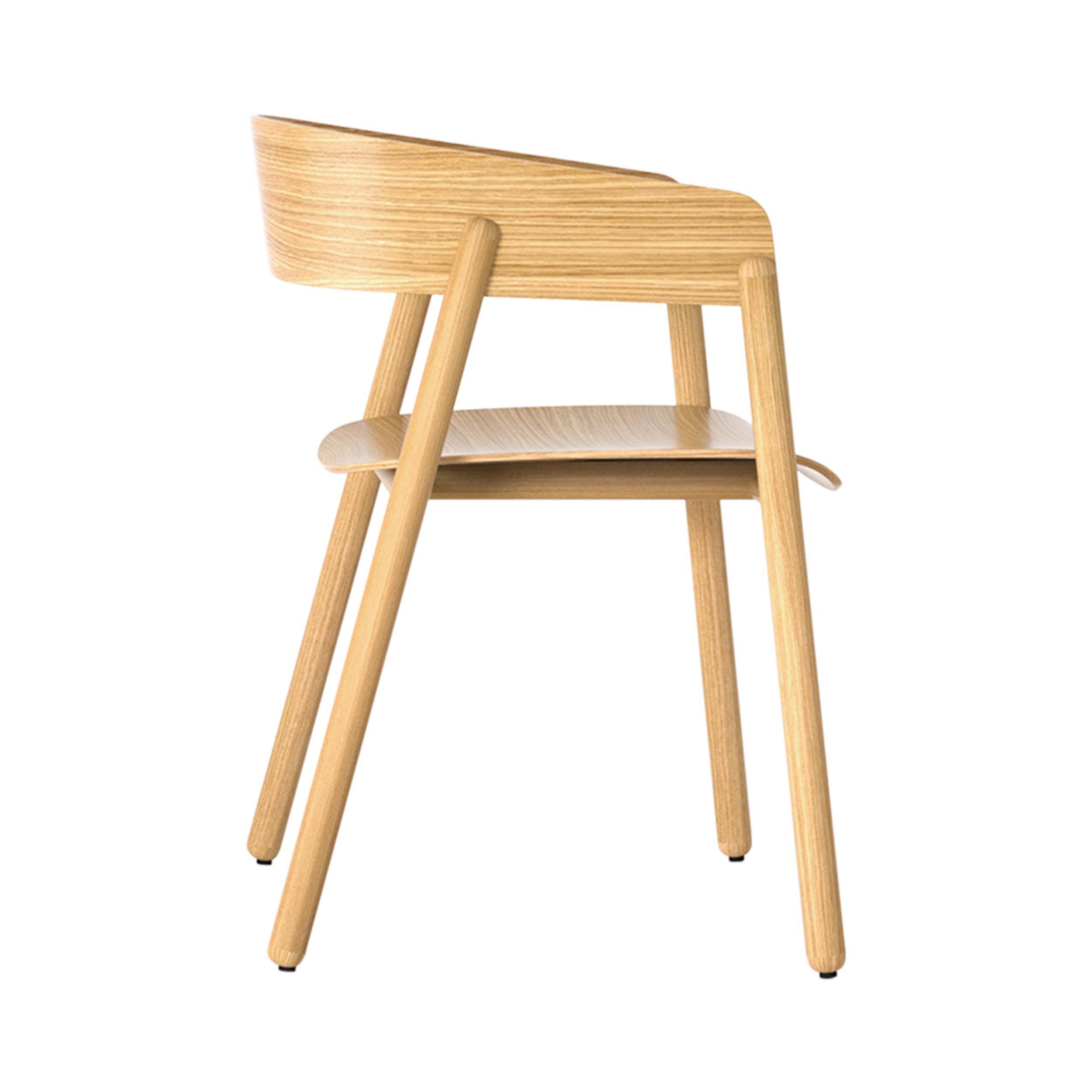 Mava Armchair: Super-Matt Oak