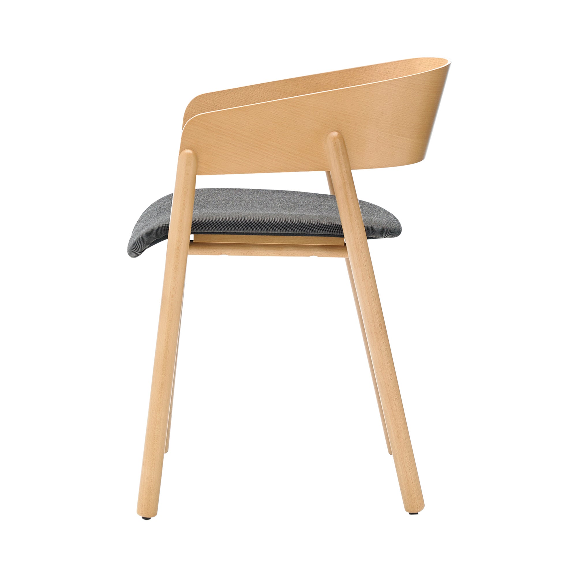 Mava Armchair: Seat Upholstered + Super-Matt Oak