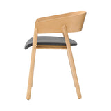 Mava Armchair: Seat Upholstered + Super-Matt Oak
