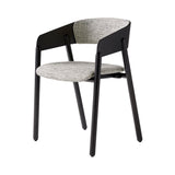 Mava Armchair: Seat + Back Upholstered + Ebony Stained Oak