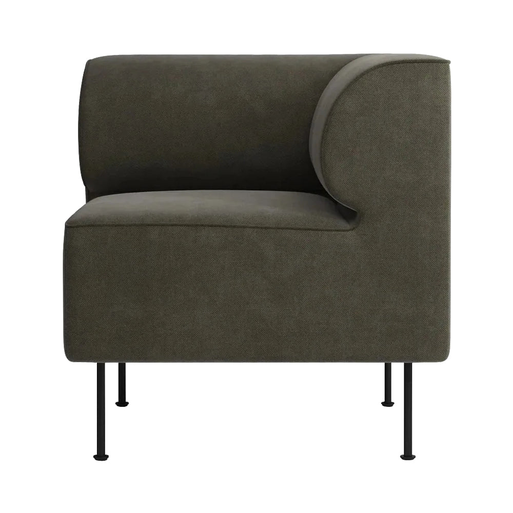 Eave Dining Sofa: Corner + Steel Base + Right