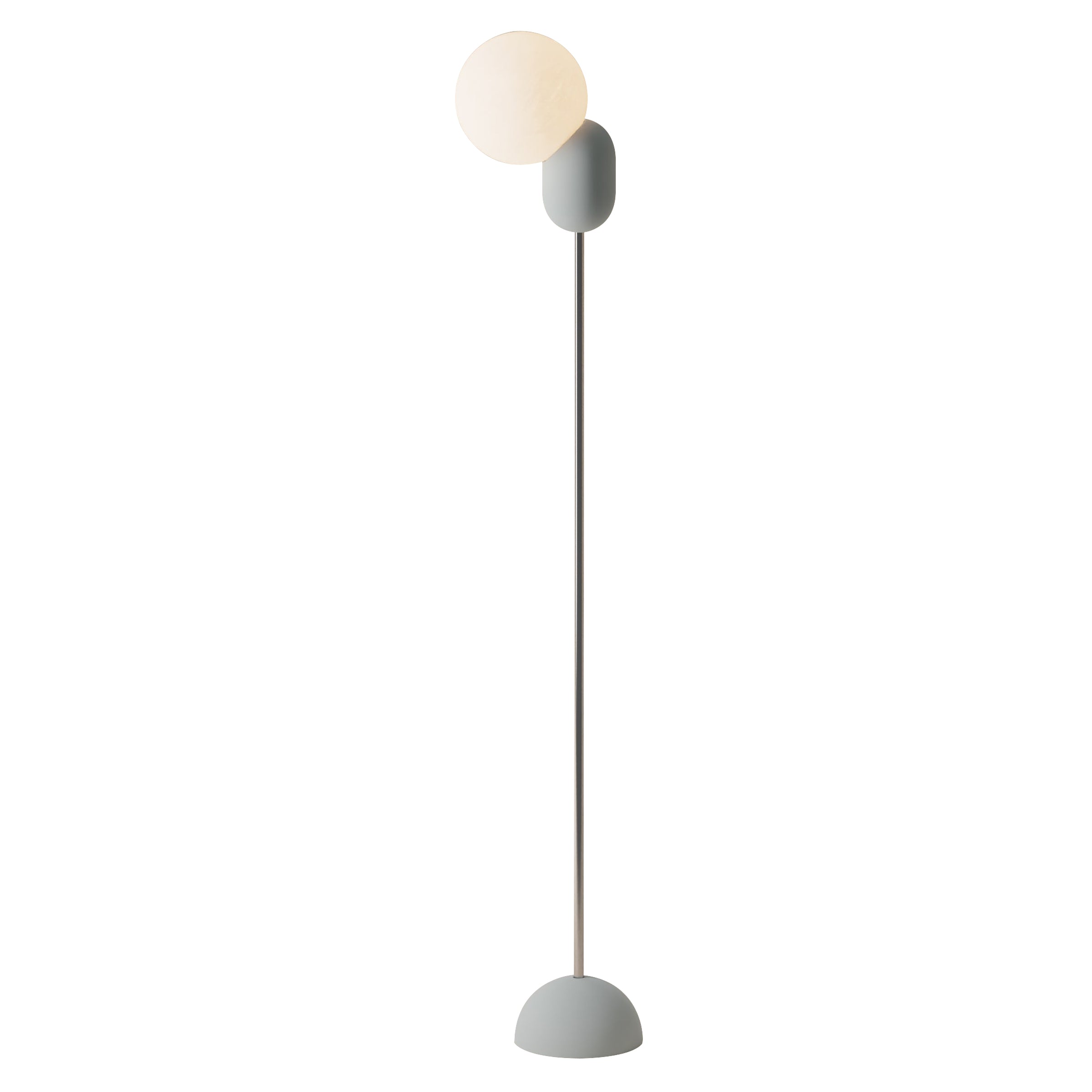 Cantilever Floor Light: Mist + Chrome