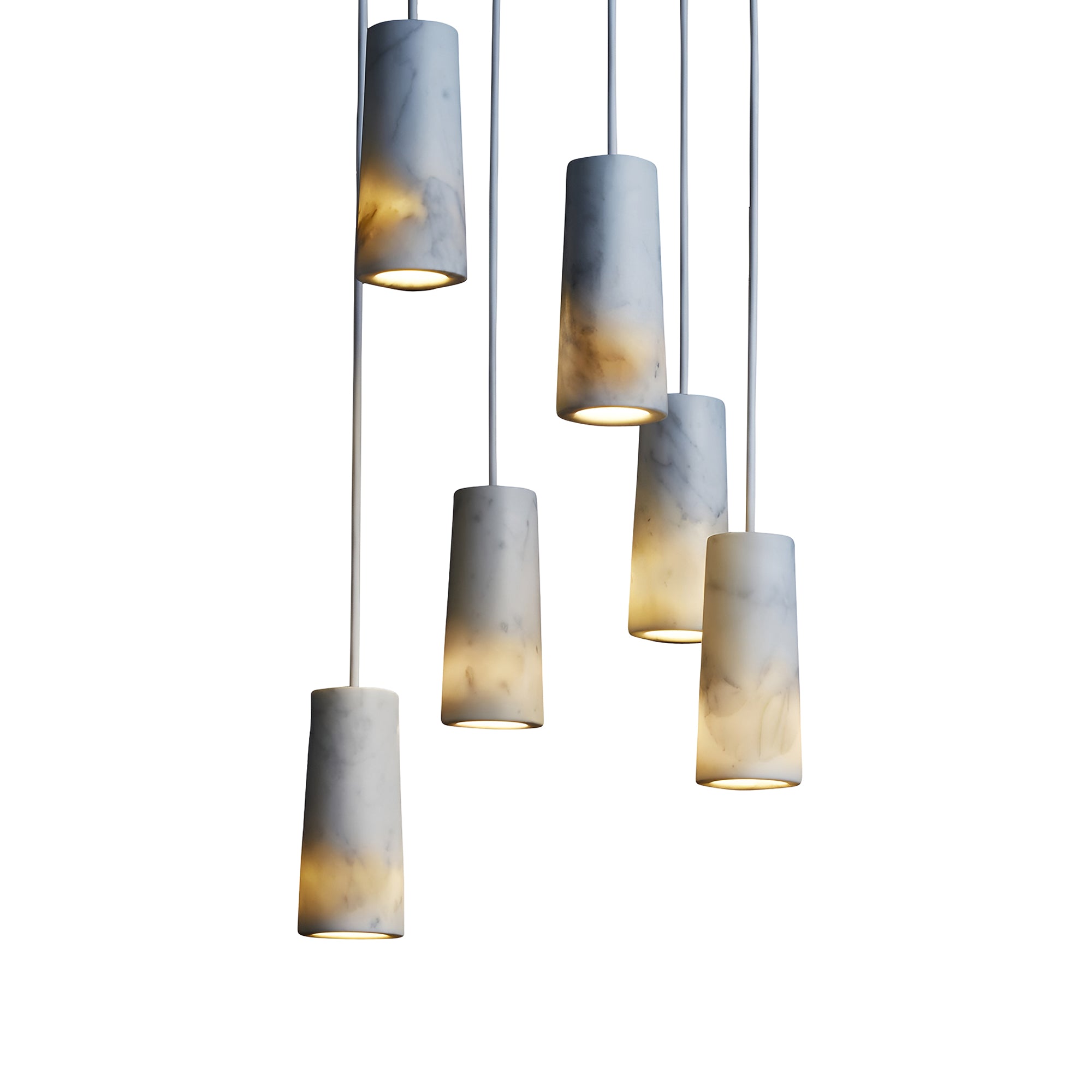 Core Pendant: 6 + Carrara Marble