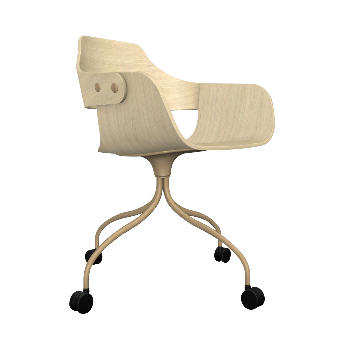 Showtime Chair with Wheel: Natural Ash + Beige