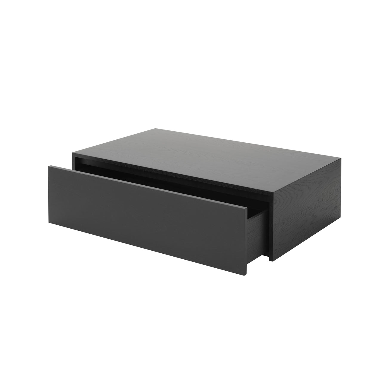 Mass Coffee Table High: With Drawer +  Black Stained Oak