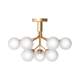 Apiales 9 Ceiling: Brushed Brass + Opal White
