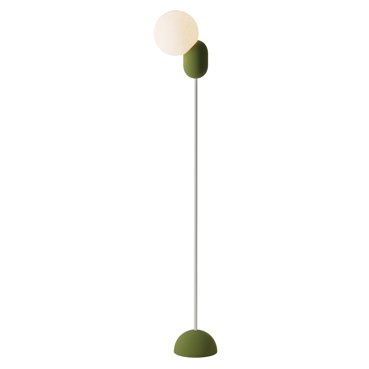 Cantilever Floor Light: Olive + White