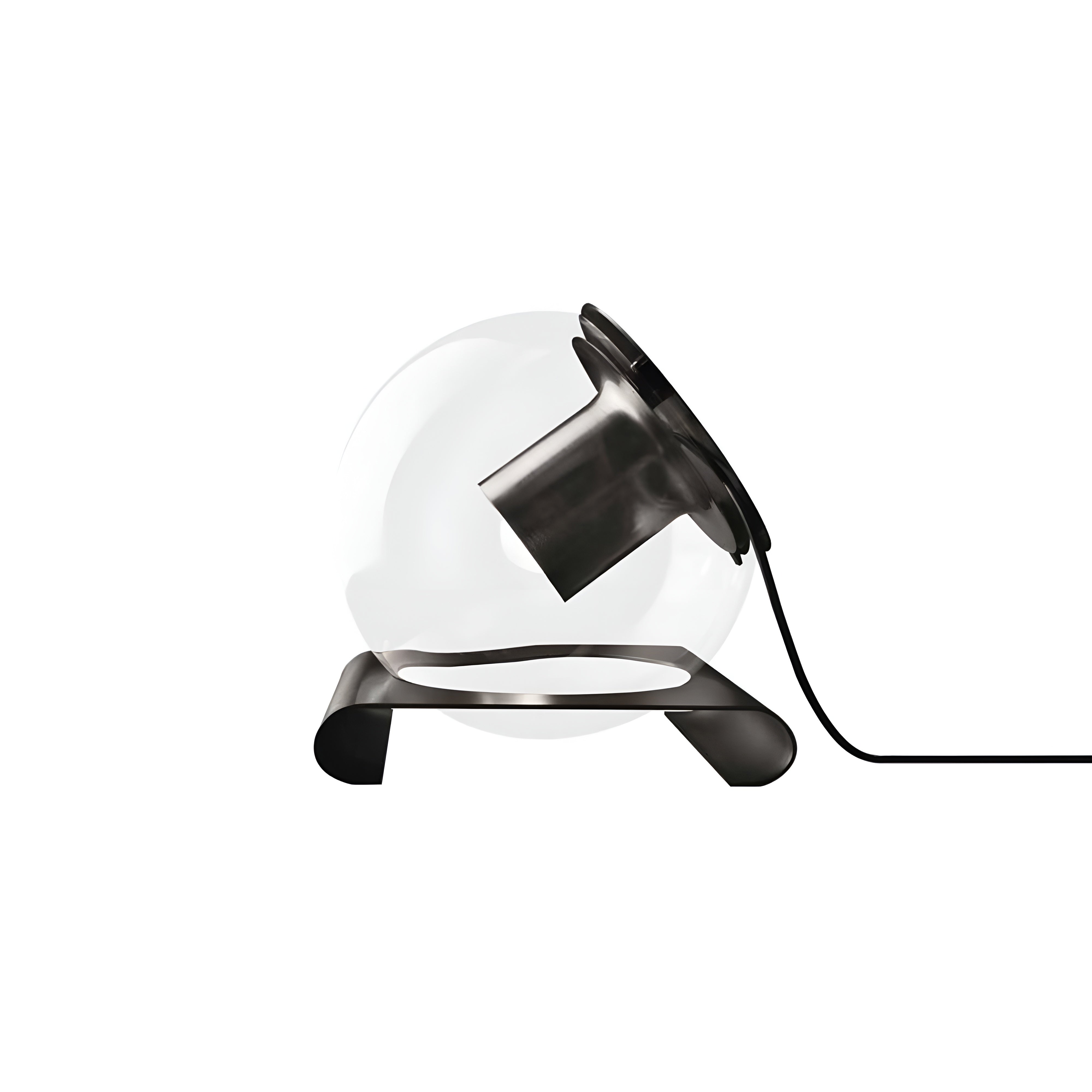 The Globe Table Lamp: Satin Nickel