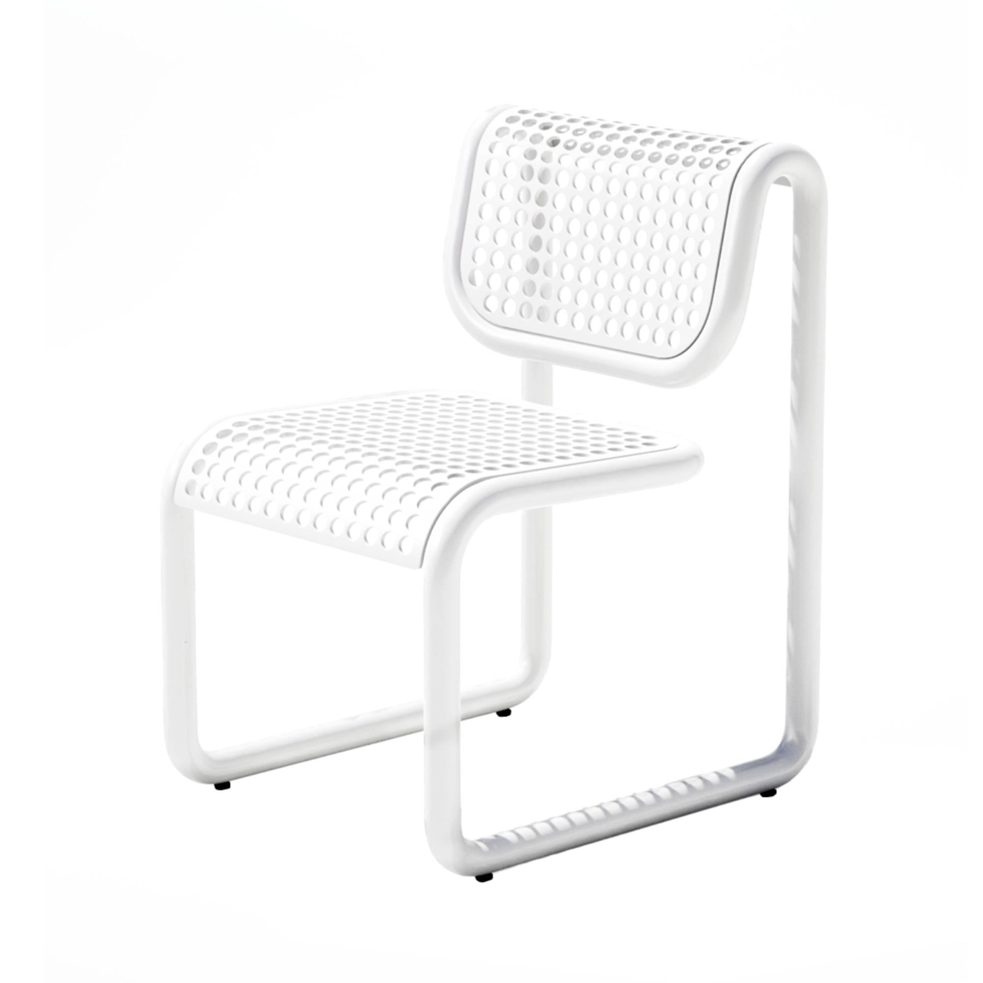 Tube Outdoor Dining Chair: White
