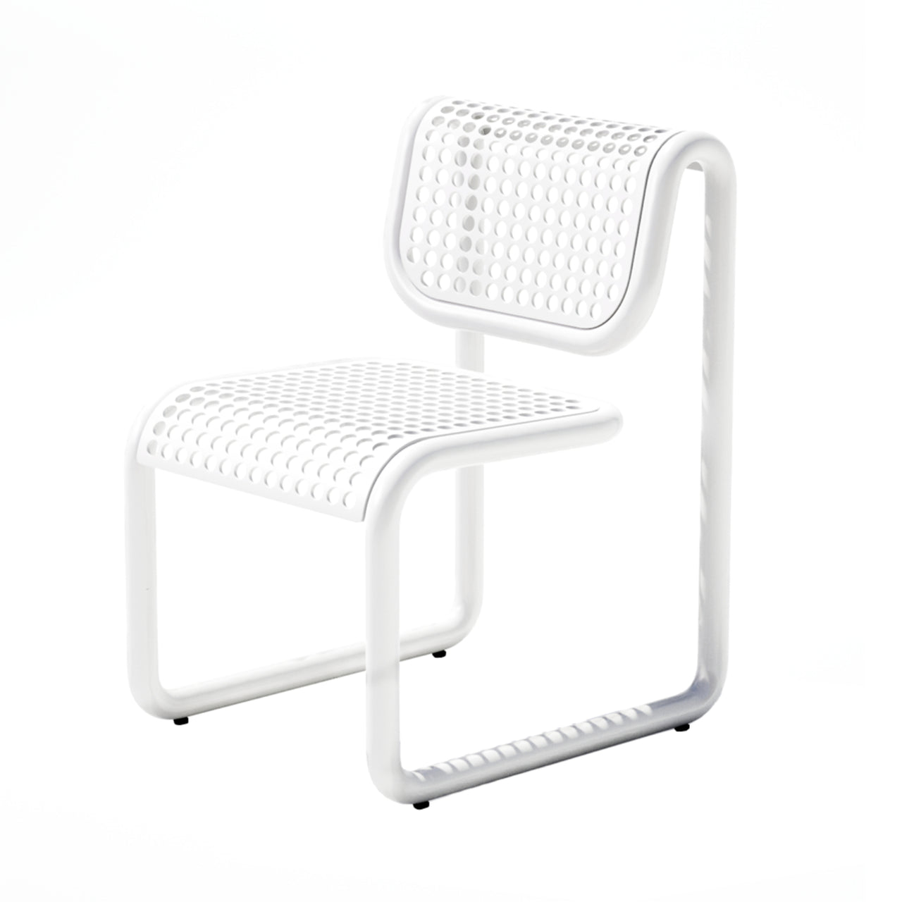 Tube Outdoor Dining Chair: White