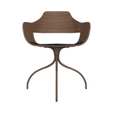 Showtime Chair with Swivel Base: Seat Upholstered + Pale Brown