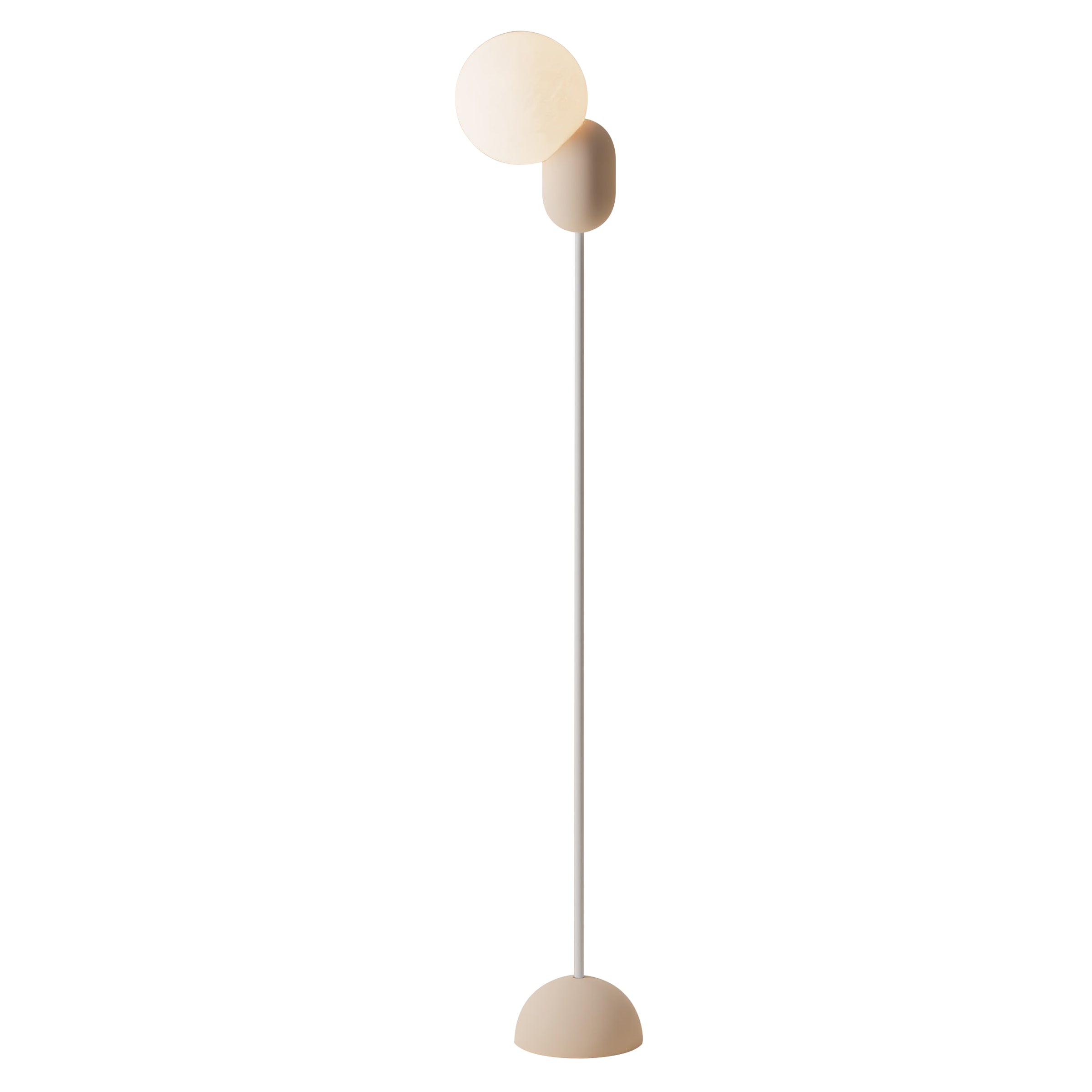 Cantilever Floor Light: Peach + White