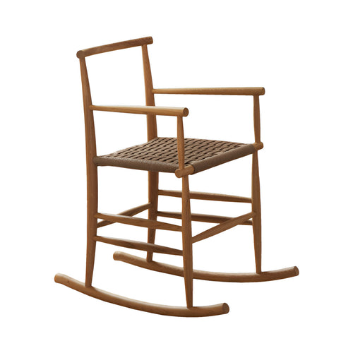 Pelleossa Rocking Chair: Oak Stained Walnut