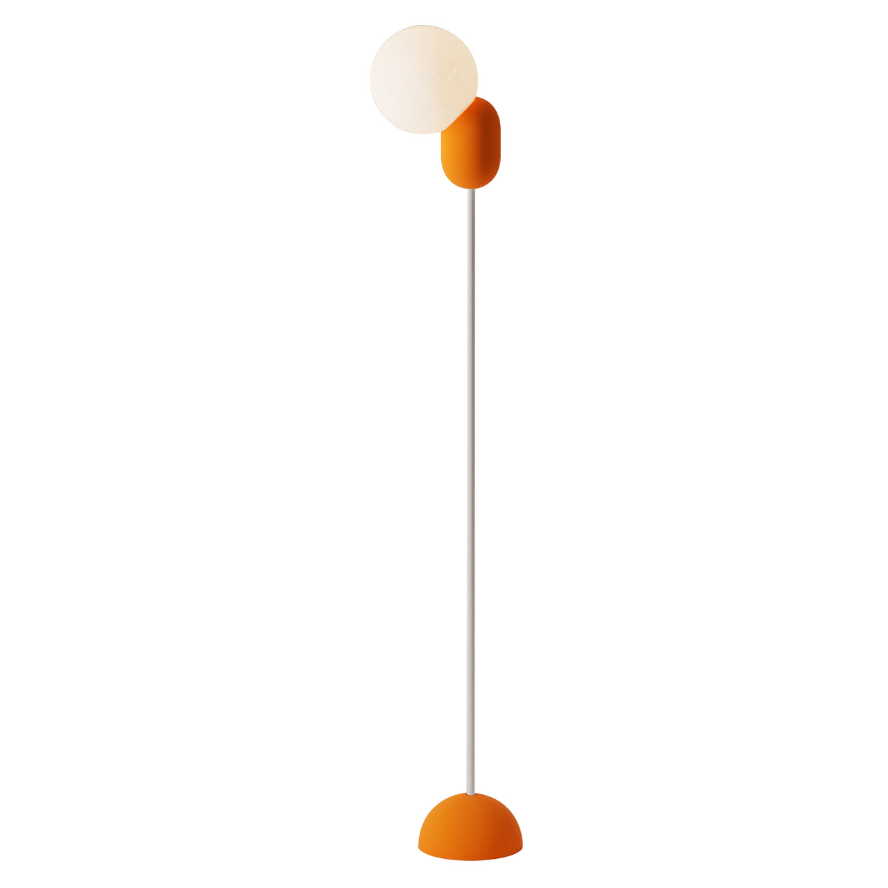 Cantilever Floor Light: Persimmon + White