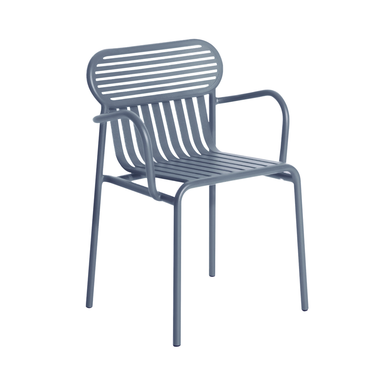 Week-End Stacking Armchair: Set of 2 + Pigeon Blue + Without Cushion