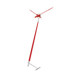 Pisa Clock: Chromed Brass + Red Lacquered Walnut