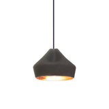 Pleat Box 24 Pendant Light: Black + Gold
