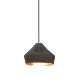 Pleat Box 24 Pendant Light: Black + Gold