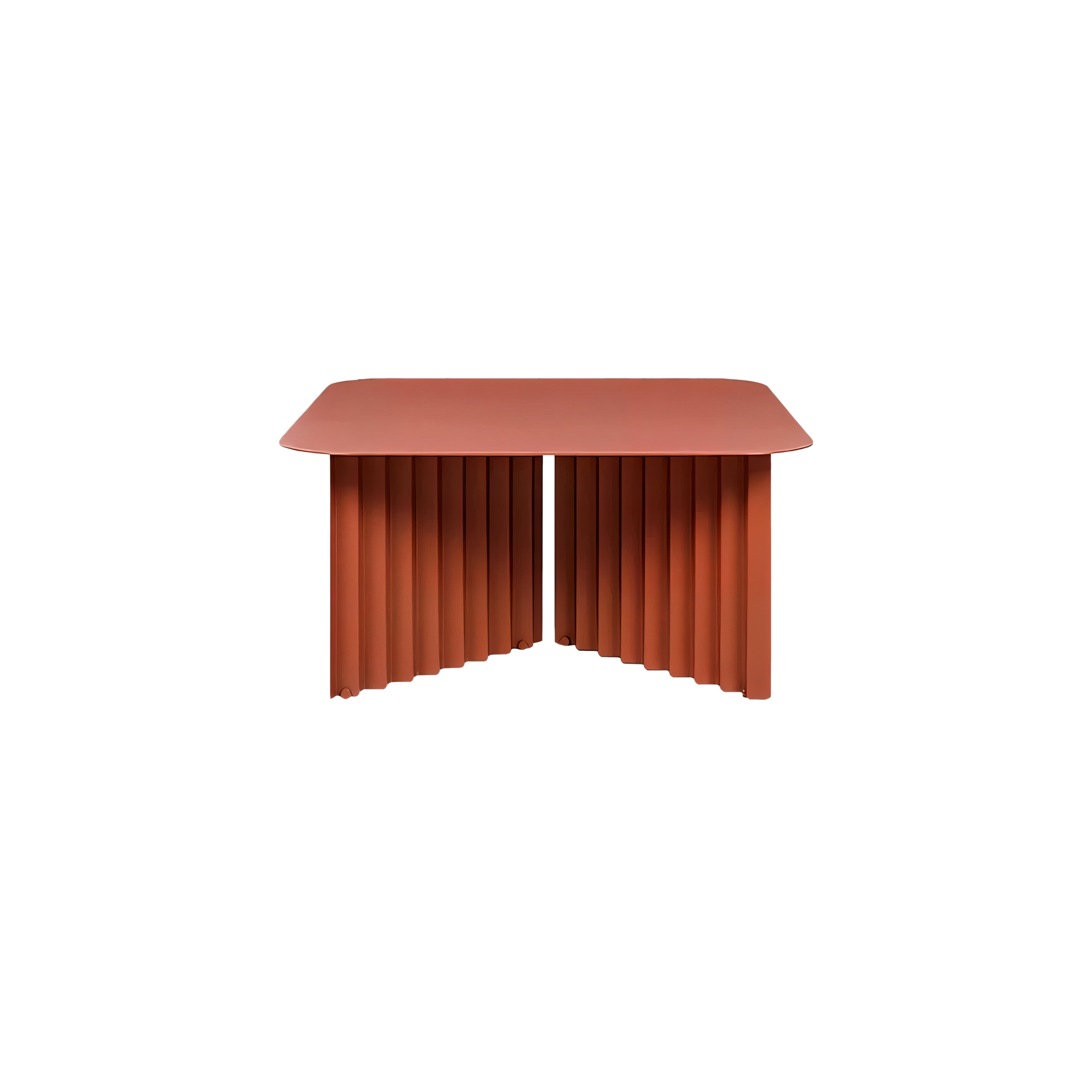 Plec Rectangular Occasional Table: Steel + Medium - 27.6