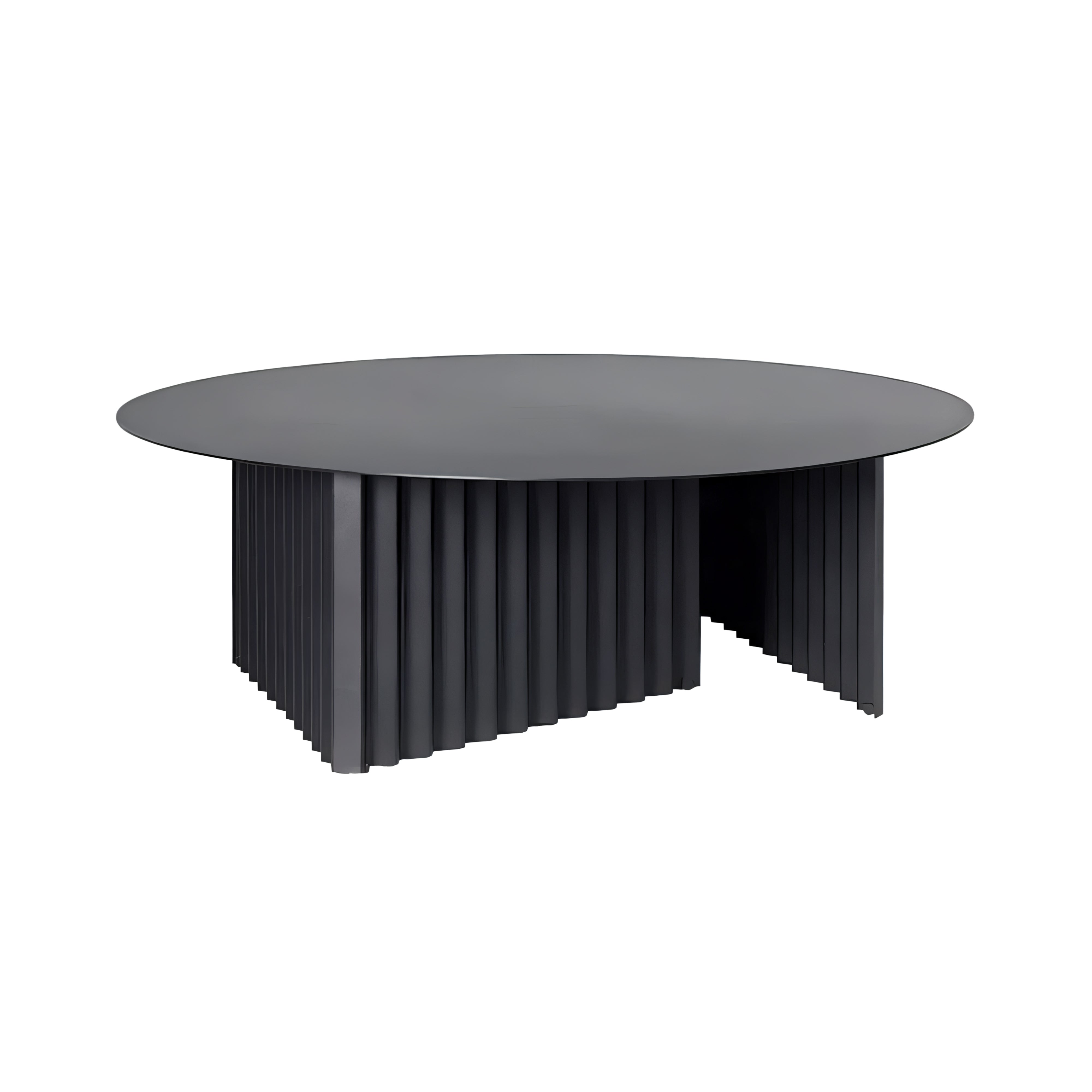 Plec Round Occasional Table: Steel + Large - 35.4