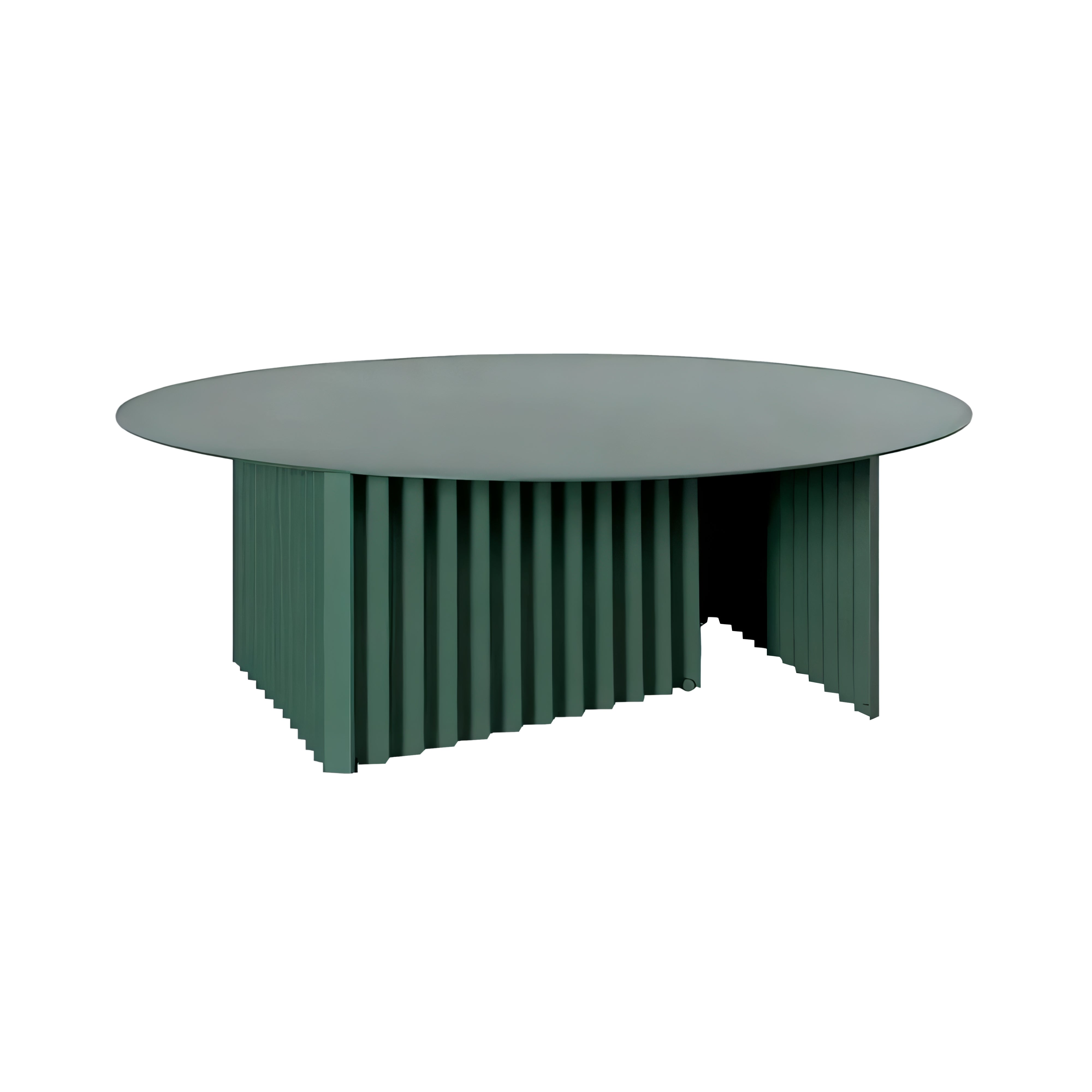 Plec Round Occasional Table: Steel + Large - 35.4
