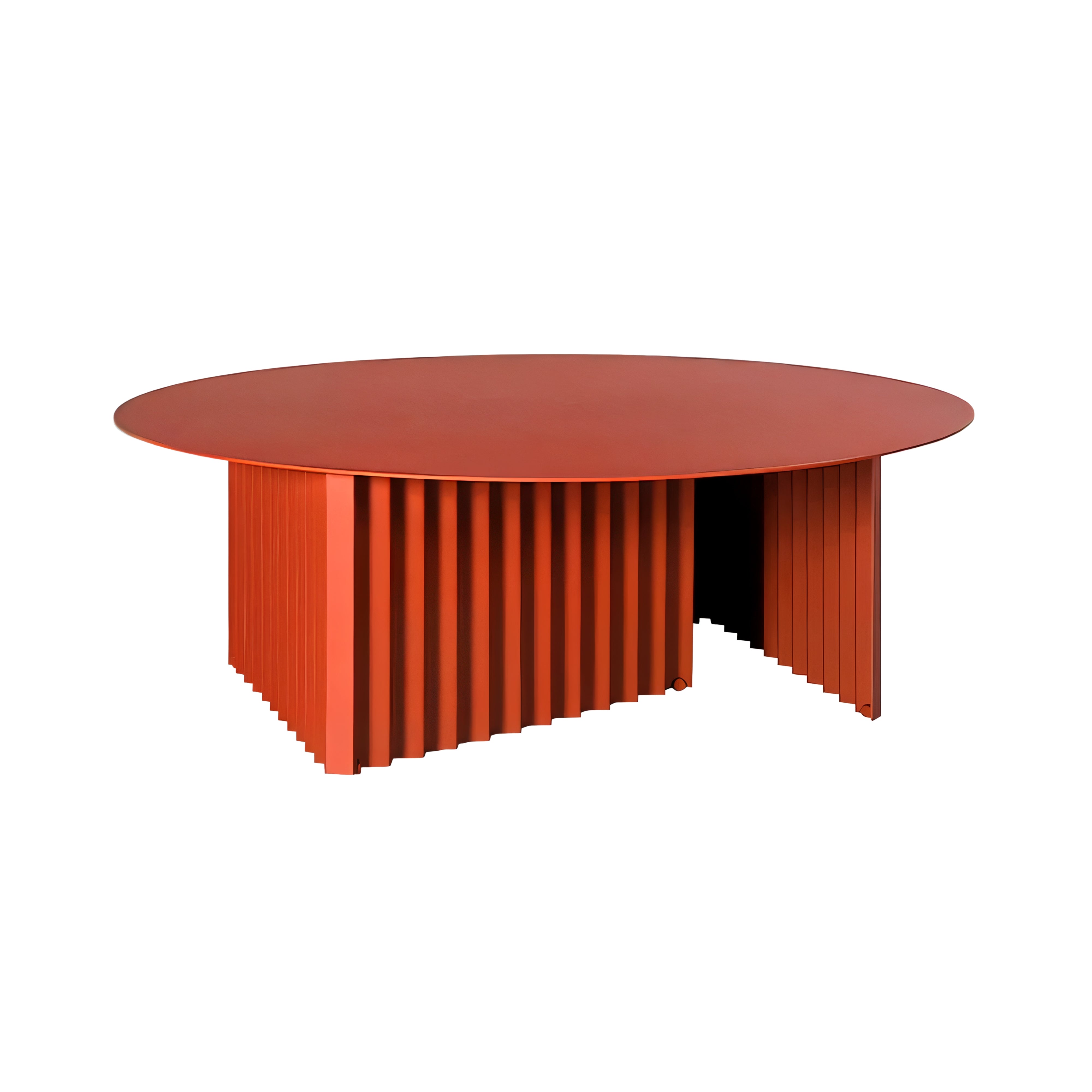 Plec Round Occasional Table: Steel + Large - 35.4