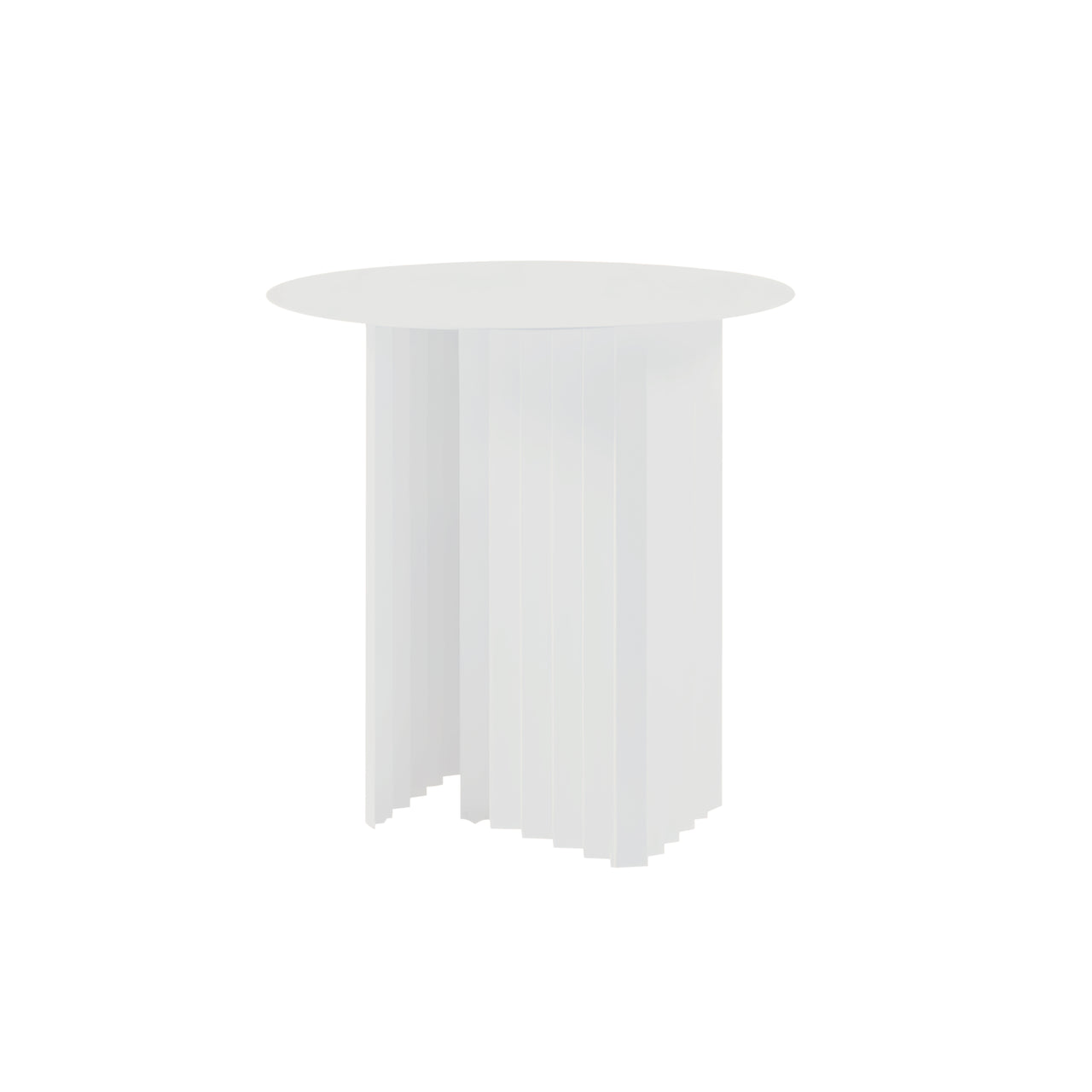Plec Round Occasional Table: Steel + Small - 19.7