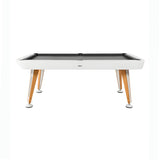 Diagonal Outdoor Pool Table: 6 Feet + Traffic White + Carbon