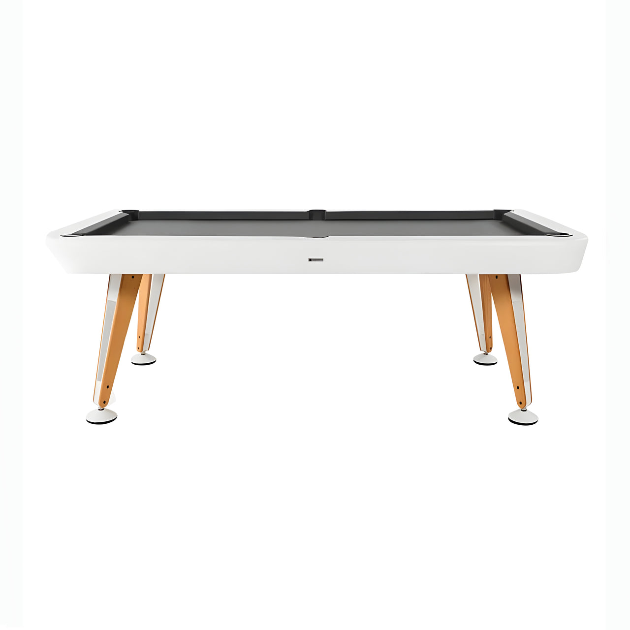 Diagonal Outdoor Pool Table: 7 Feet + Traffic White + Carbon