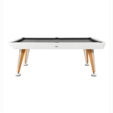 Diagonal Outdoor Pool Table: 7 Feet + Traffic White + Carbon