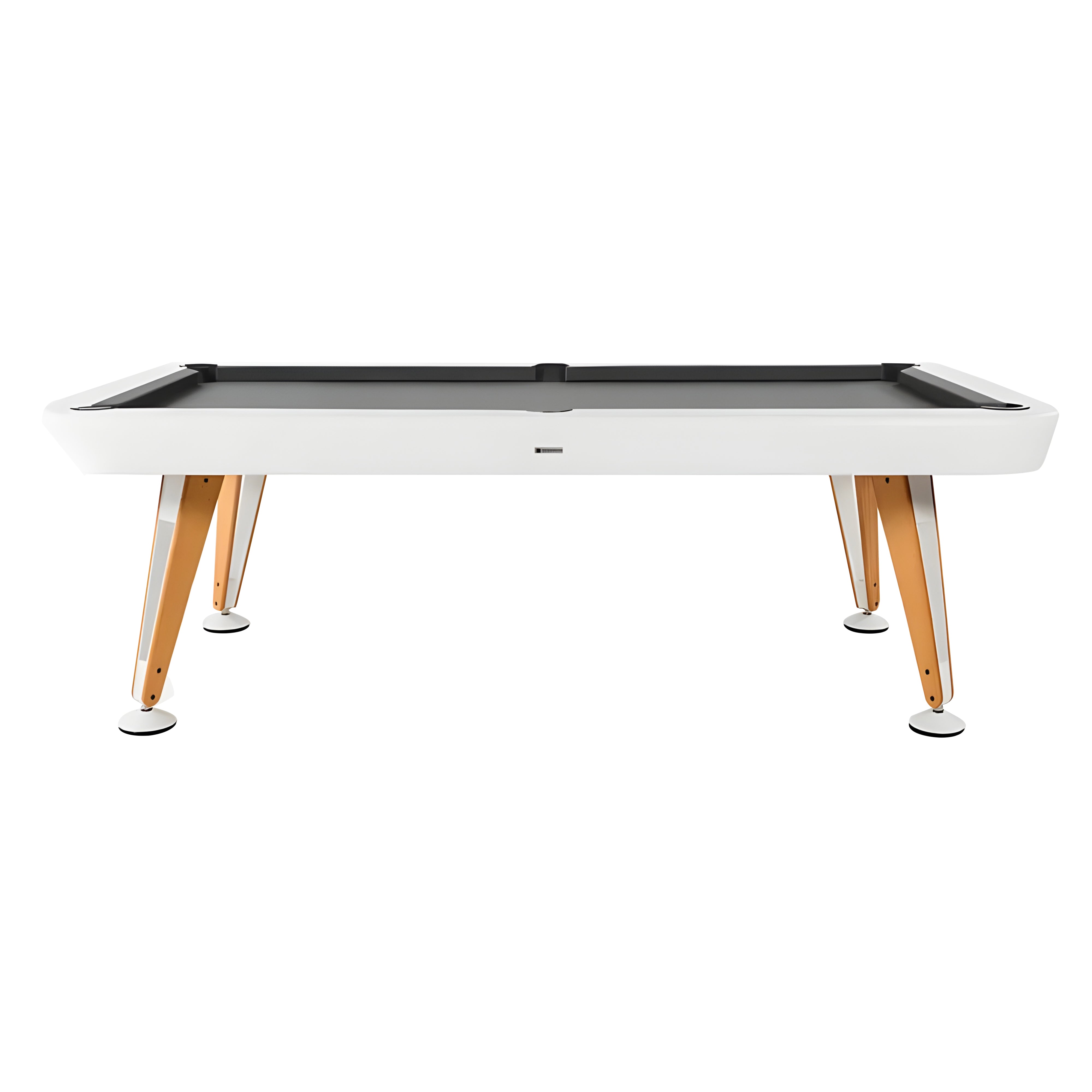 Diagonal Outdoor Pool Table: 8 Feet + Traffic White + Carbon