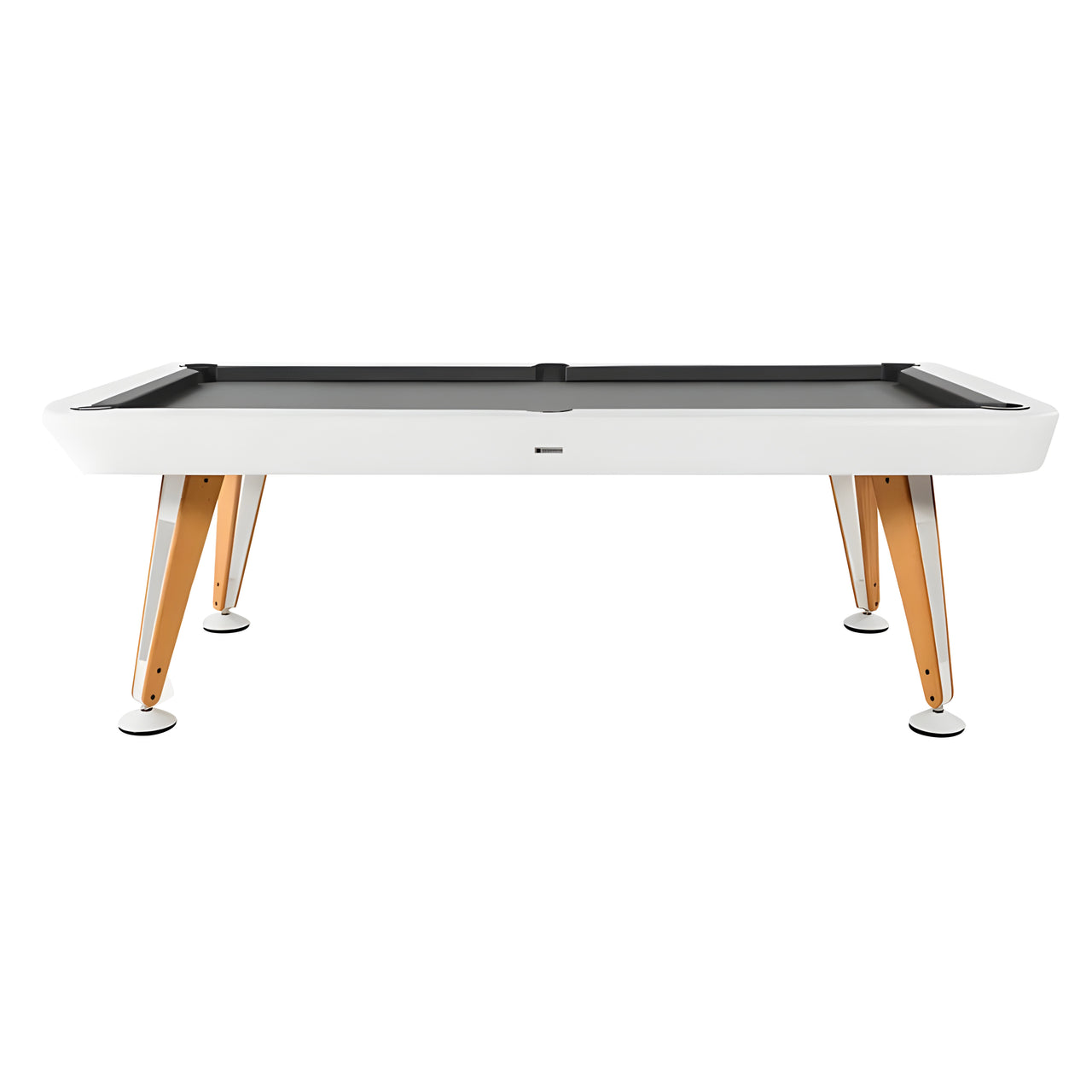 Diagonal Outdoor Pool Table: 8 Feet + Traffic White + Carbon