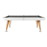 Diagonal Outdoor Pool Table: 8 Feet + Traffic White + Carbon