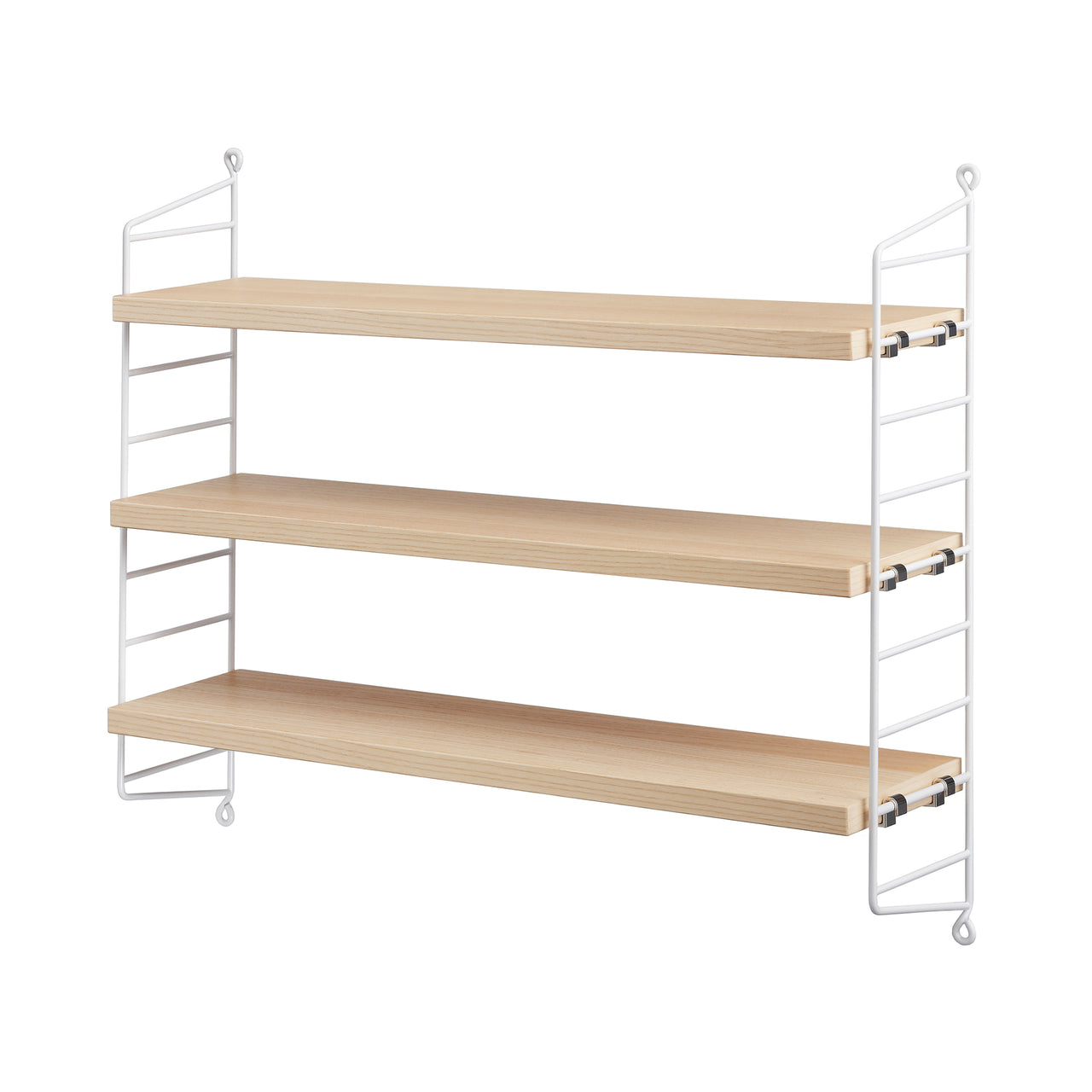 String Pocket Shelving: Ash + White