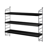 String Pocket Shelving: Black Stained Ash + Black