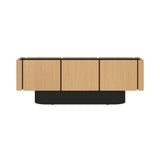 Dune Sideboard: 6 Doors + Super-Matt Oak + Black