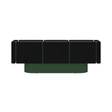 Dune Sideboard: 6 Doors + Ebony Stained Oak + Forest Green
