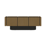 Dune Sideboard: 6 Doors + Walnut Stained Oak + Black