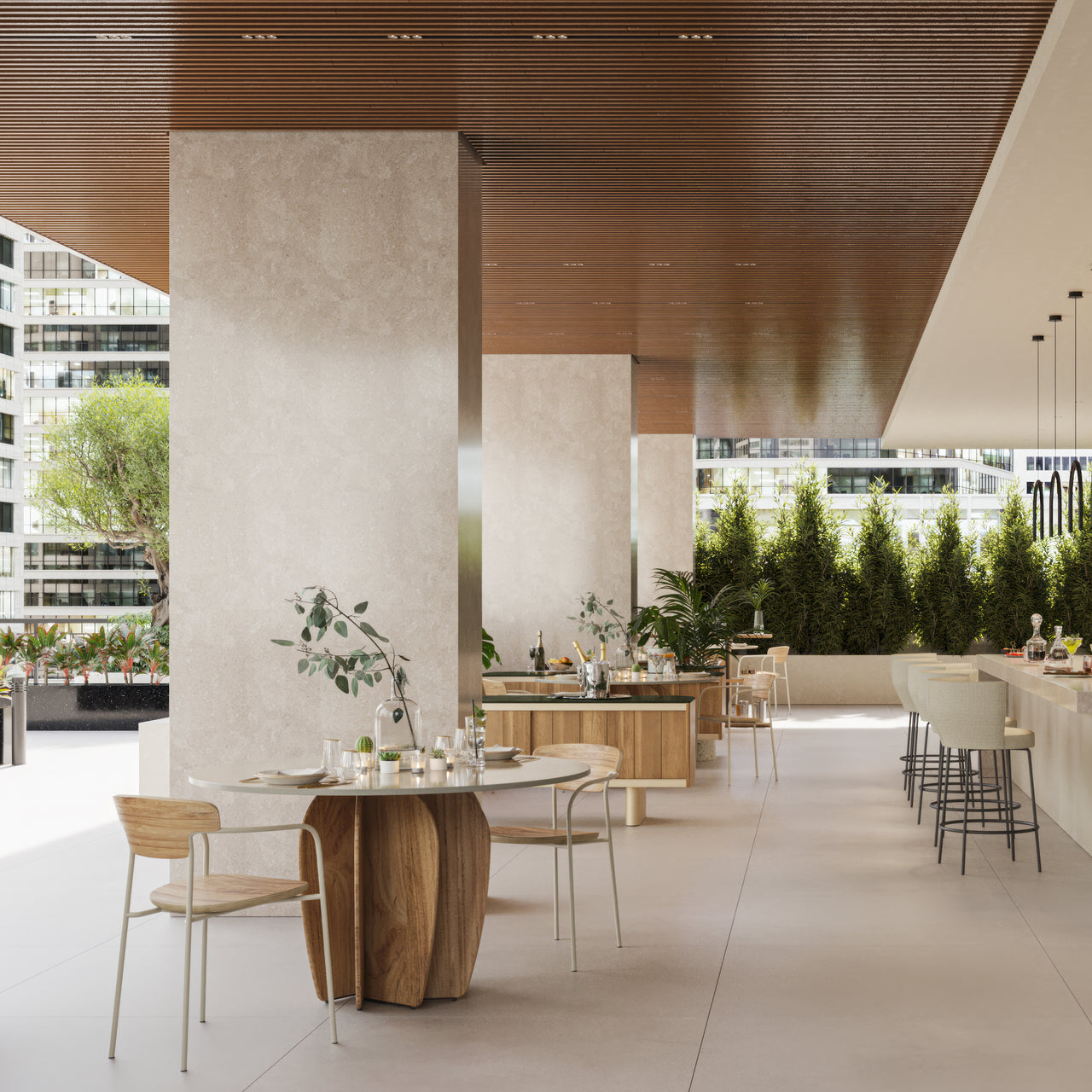 Coral Table: Outdoor