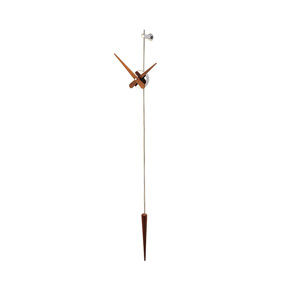 Punto Y Coma Clock: Walnut + Chromed Brass