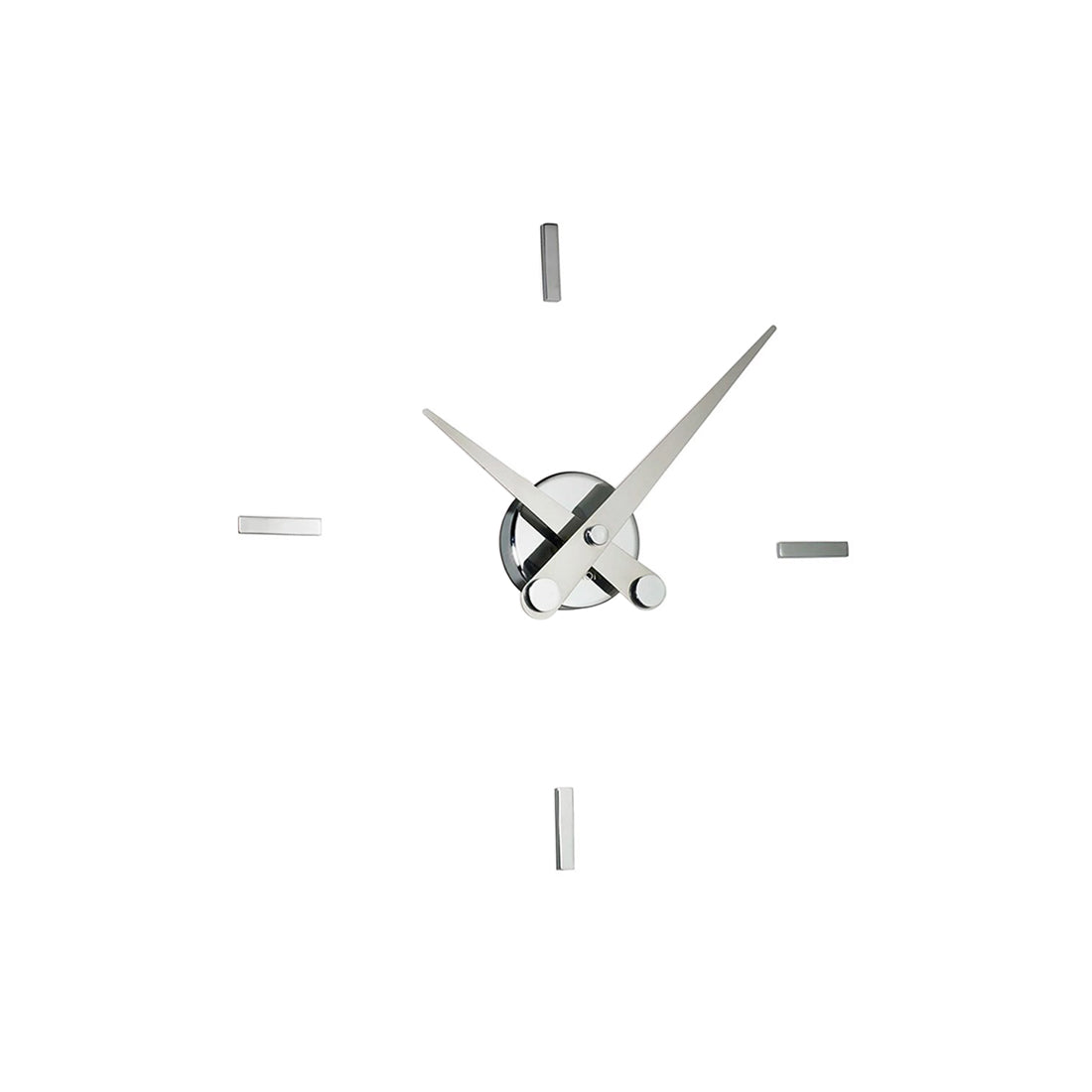 Puntos Suspensivos Wall Clock: 4 + Stainless Steel