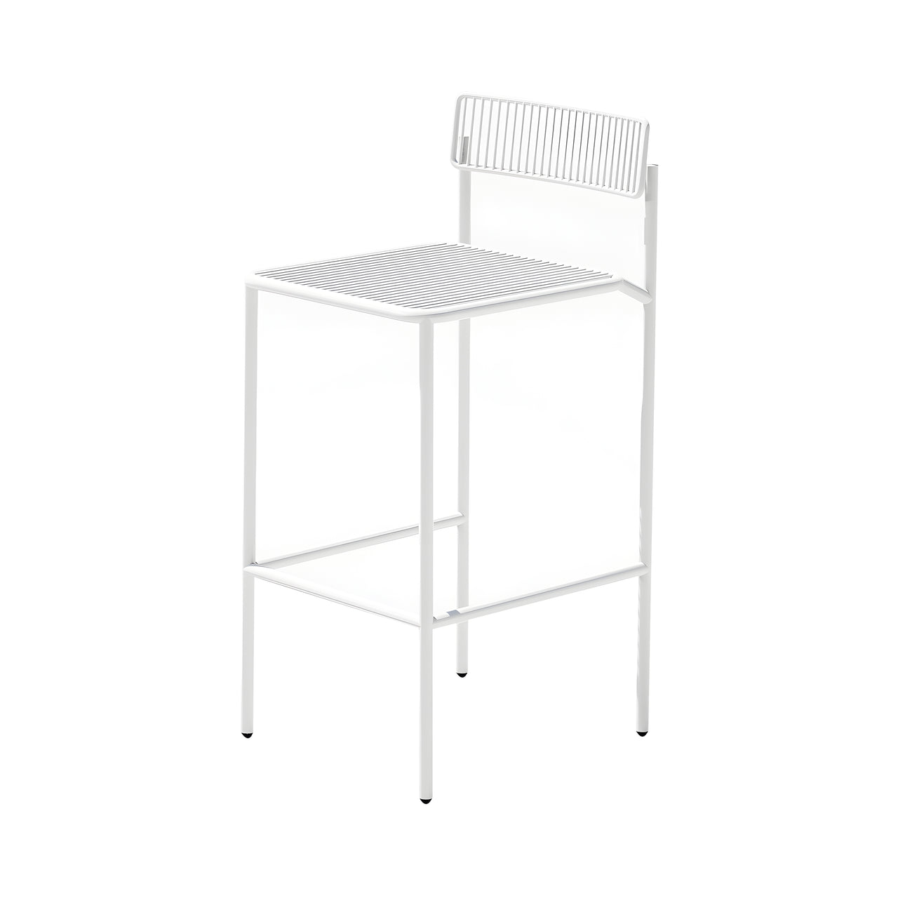 Rachel Bar Stool: White + Without Seatpad + Back Cushion