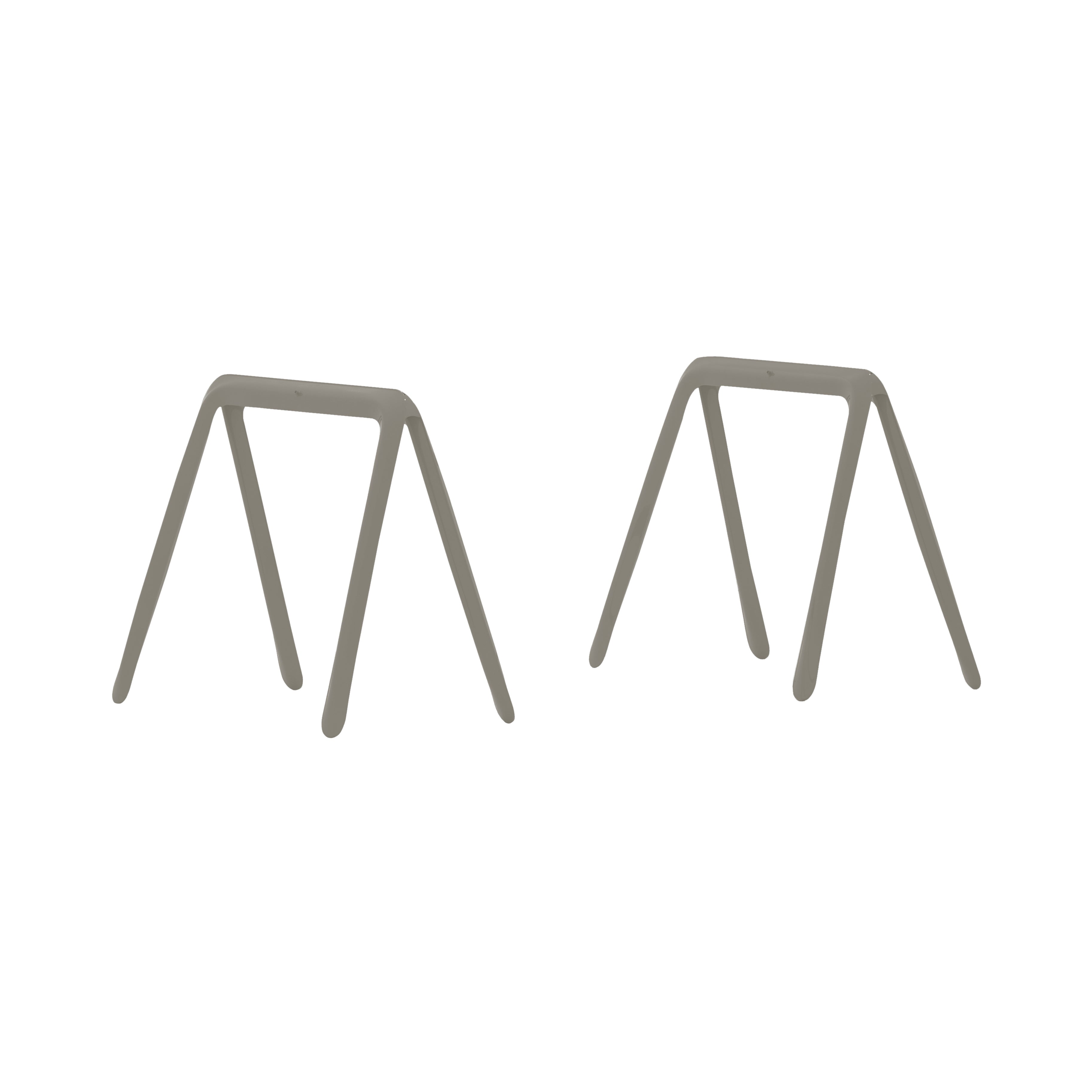 Koza Trestle Pair: Moss Grey Matt Steel