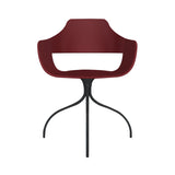 Showtime Chair with Swivel Base: Lacquered Red + Anthracite Grey