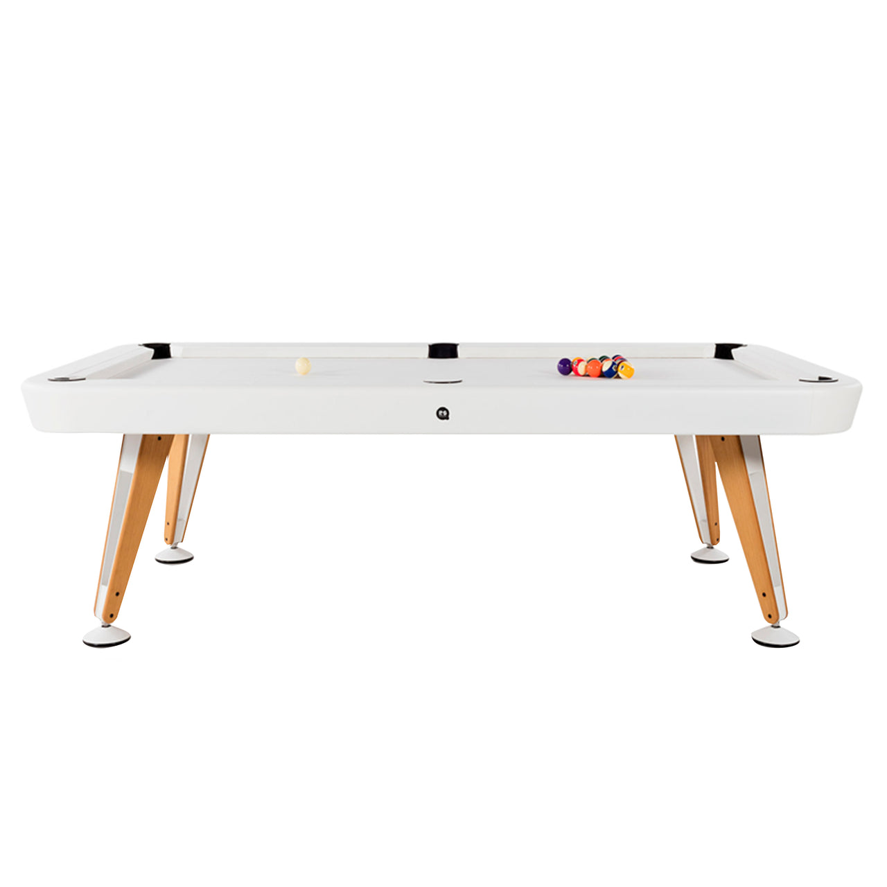 Diagonal Outdoor Pool Table: 8 Feet +  White + White