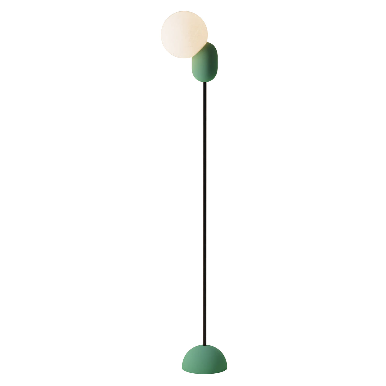 Cantilever Floor Light: Sage + Black