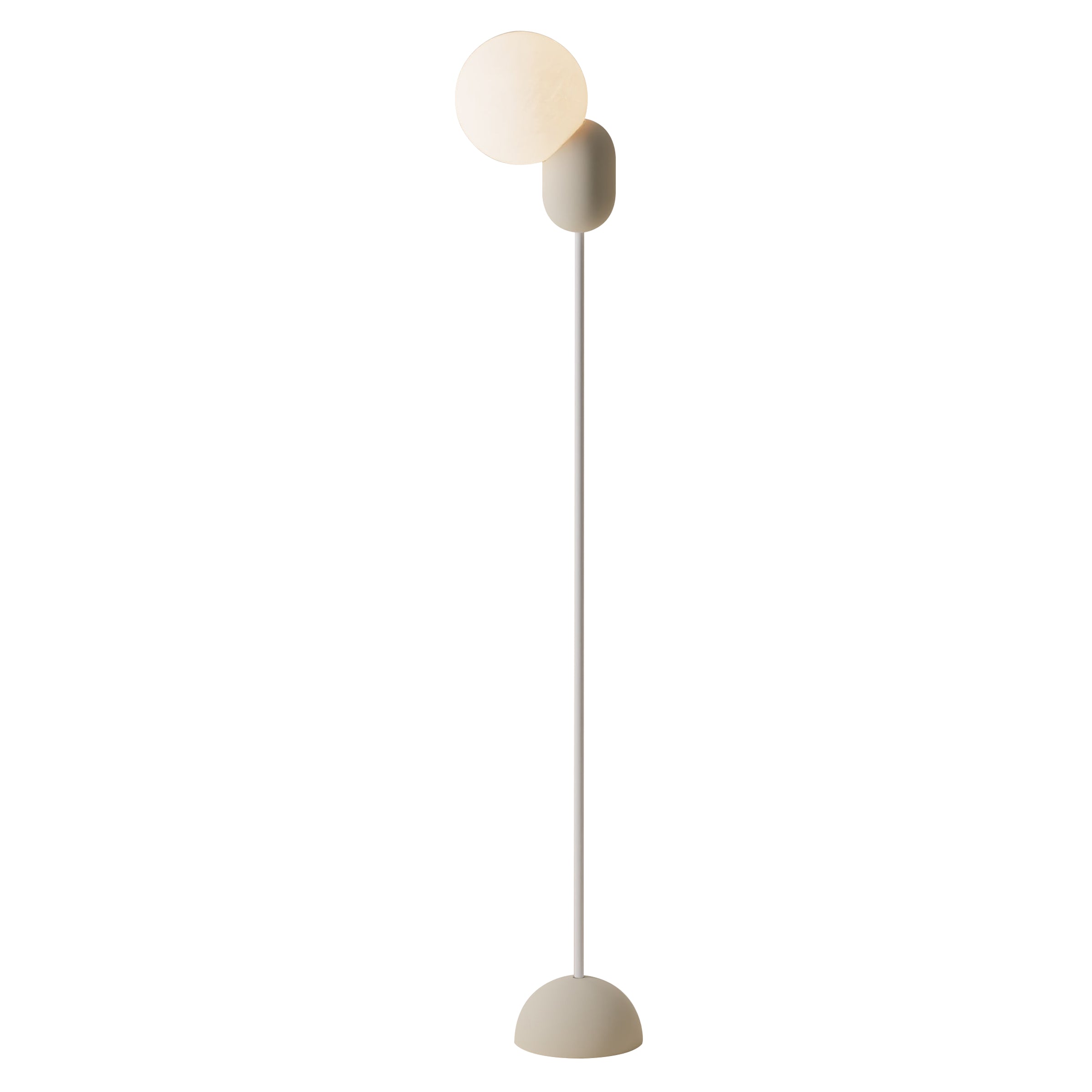 Cantilever Floor Light: Sand + White