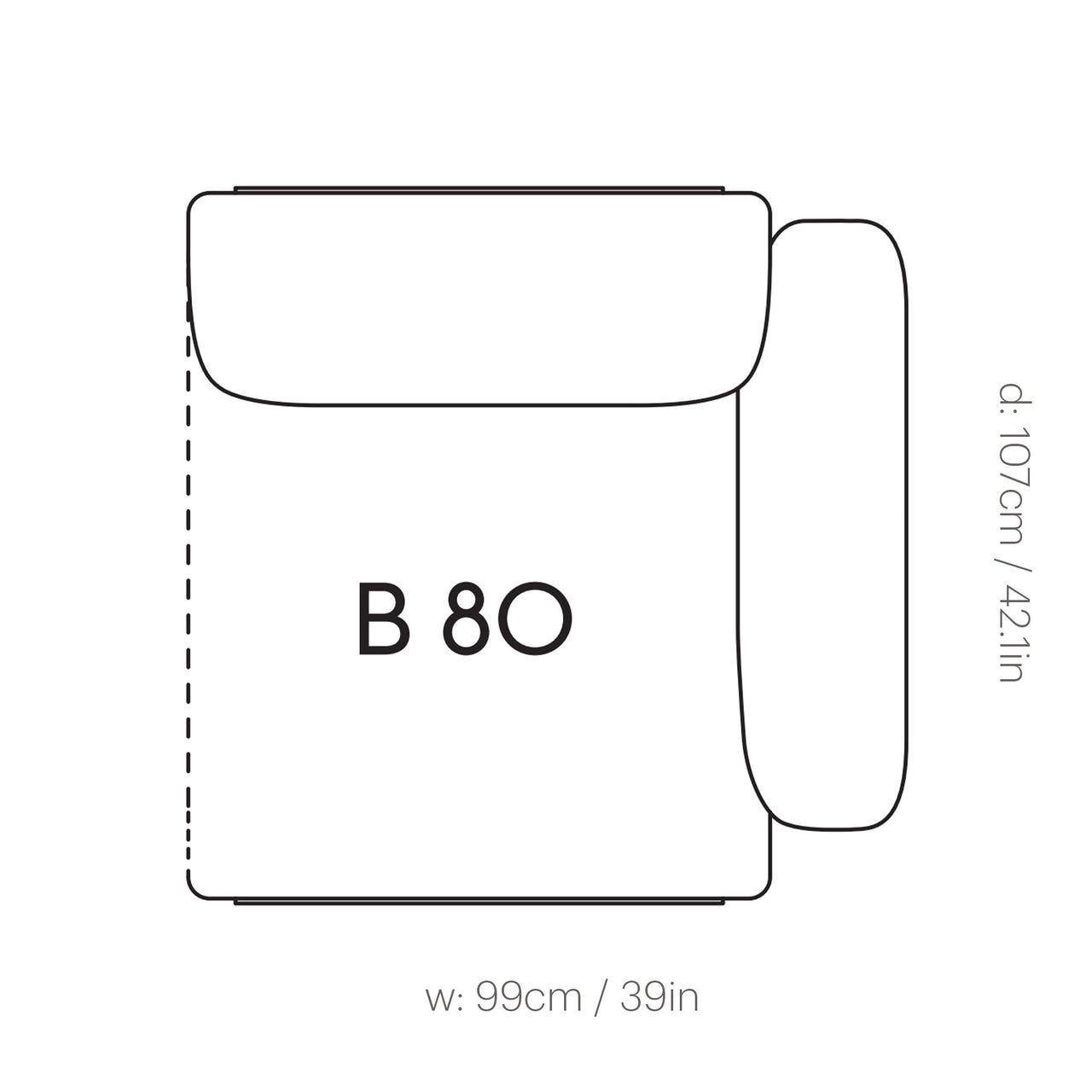 In Situ Sofa Modules: Right Armrest